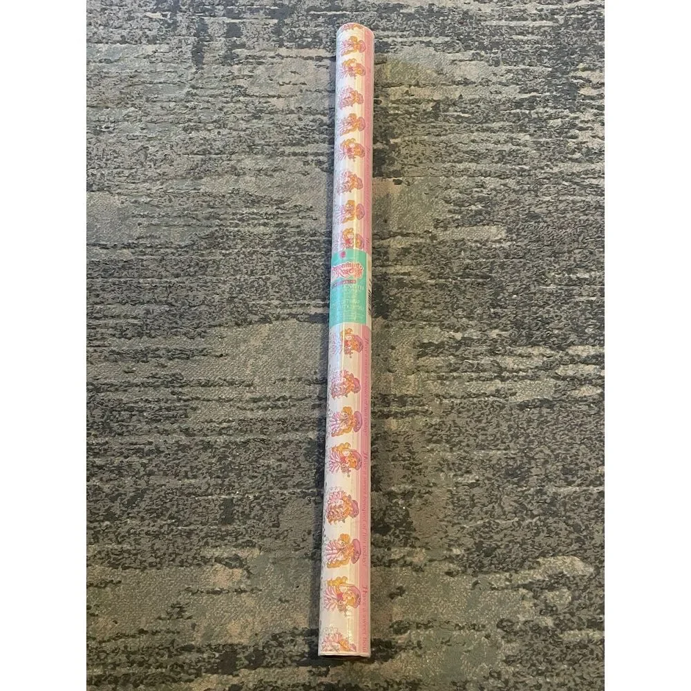 Vtg Peppermint Rose Scented Gift Wrap Roll 20 Sq. Ft. Extra Long Wrapping‎ Paper